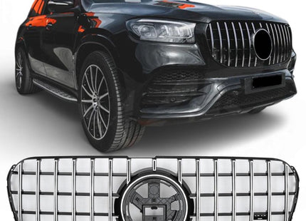 Grill Panamericana GT med AMG-emblem i krom för Mercedes GLS X167