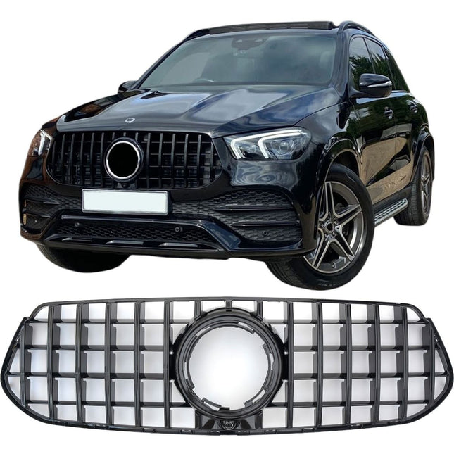 Blanksvart AMG-look Grill GT Mercedes-Benz GLE V167 2019-2023 (AMG-Line)