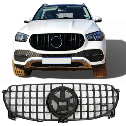 Blanksvart AMG-look Grill GT Mercedes-Benz GLE V167 2019-2023 (Standardutr.)