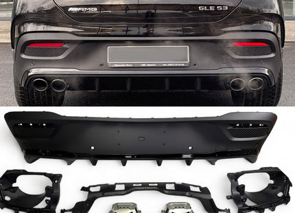 Diffuser med ändrör i krom för Mercedes GLE C167 (GLE 53-look)
