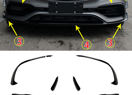 Frontsplitter i blanksvart för Mercedes A-Klass W176 Facelift