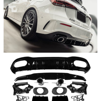 Chrome Diffuser Mercedes A-Klass W177 (2x1 avgasrör)