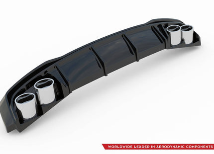 Diffuser med ändrörsimitation för Audi A7 S-Line C8/S7 C8/C8 Facelift/S7 Facelift