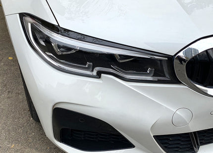 Strålkastarögonbryn i blanksvart för BMW 3-serie G20/G21 (före facelift)