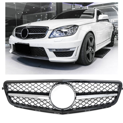 Grill Mercedes-Benz C-Klass W204 2007-2014 - Chrome (2)