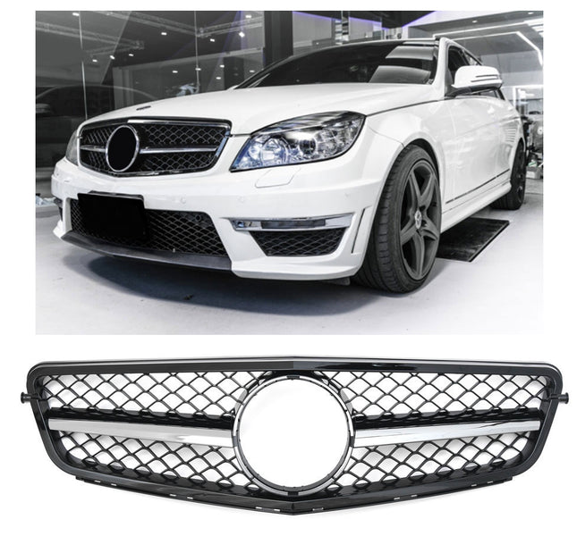 Grill Mercedes-Benz C-Klass W204 2007-2014 - Chrome (2)