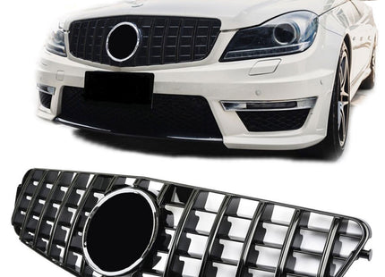 Grill Panamericana GT i krom med Mercedesstjärna för Mercedes C-Klass W204