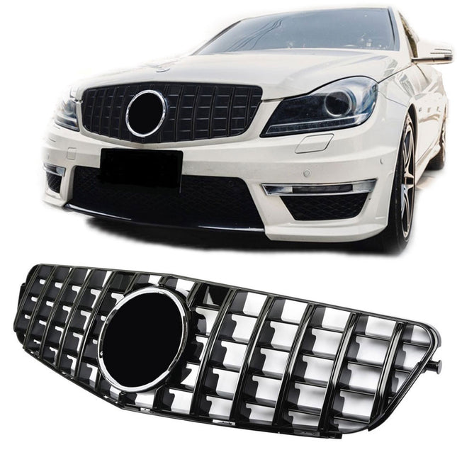 Grill Panamericana GT i krom med Mercedesstjärna för Mercedes C-Klass W204