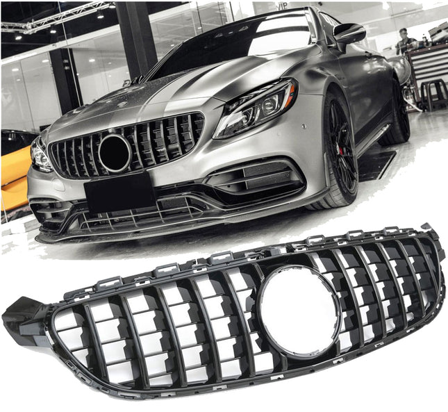 AMG-look Grill GT Mercedes-Benz C-Klass W205 2014-2021 - Svart (2)