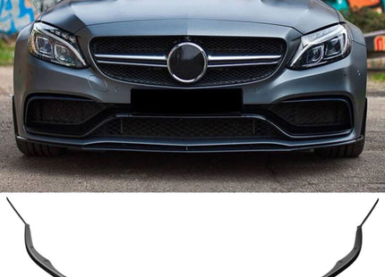 Frontsplitter i blanksvart för Mercedes C-Klass W205