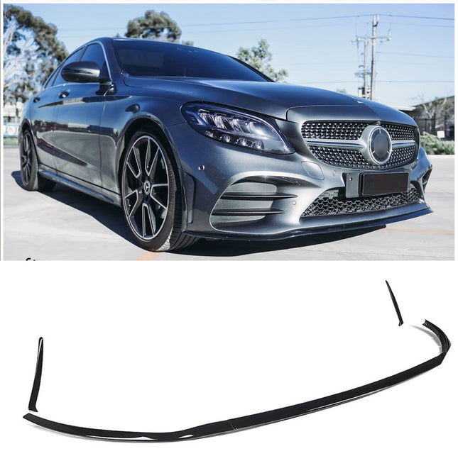 Frontsplitter i blanksvart för Mercedes C-Klass W205 Facelift