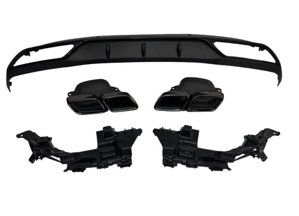 Glossy Blanksvart Diffuser Mercedes C-Klass W205 (C63-look)