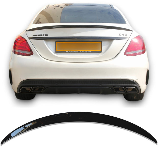 Blanksvart Spoilerläpp Mercedes C-Klass W205 2014+