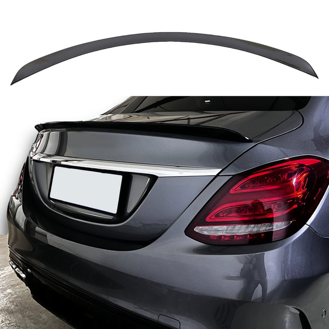 Blanksvart Spoilerläpp Mercedes C-Klass W205 2014-2021