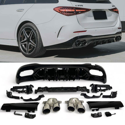 Chrome Diffuser Mercedes C-Klass W206/S206