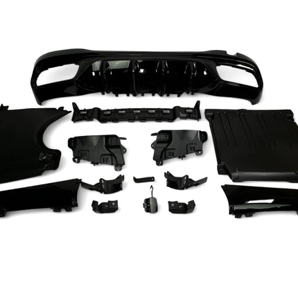 Glossy Blanksvart Diffuser Mercedes C-Klass W206/S206