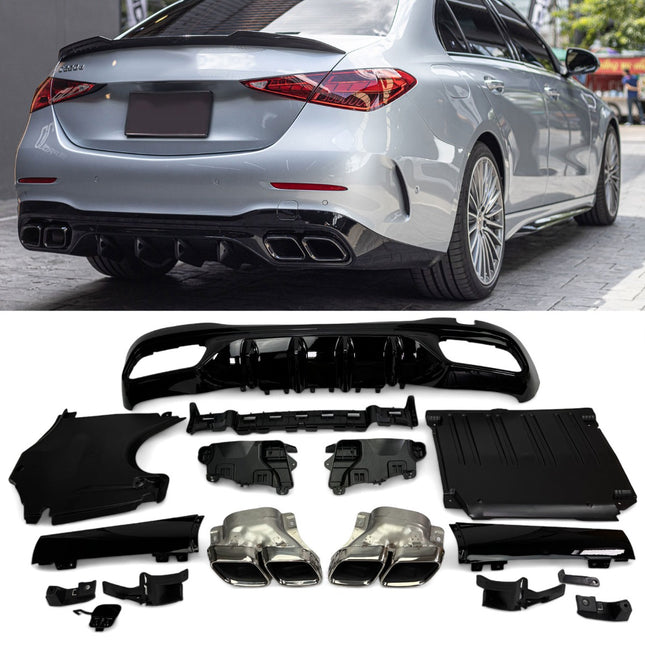 Chrome Diffuser Mercedes C-Klass W206/S206