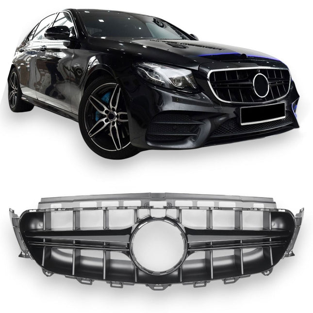 Blanksvart Sportgrill Mercedes E-Klass W213 2016-2020 (AMG-Line/Avantgarde)