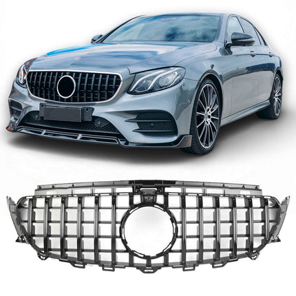 Blanksvart GT Grill Mercedes E-Klass W213 2016-2020 (AMG-Line/Avantgarde)
