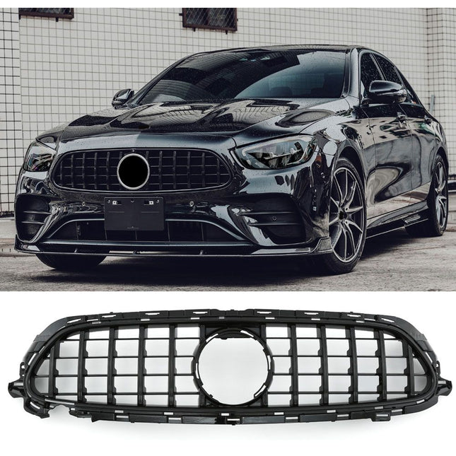 Blanksvart GT Grill Mercedes E-Klass W213 2020-2023 (AMG-Line)