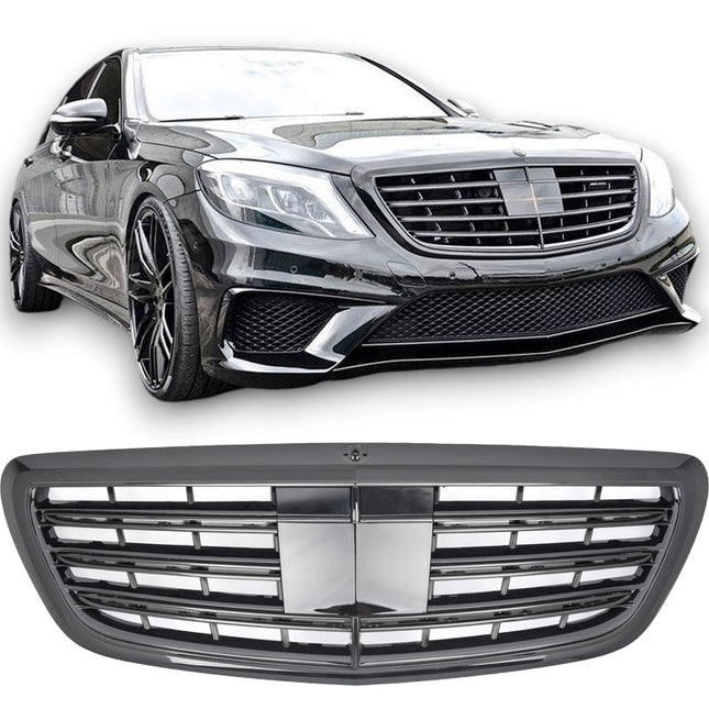 Grill i blanksvart för Mercedes S-Klass W222