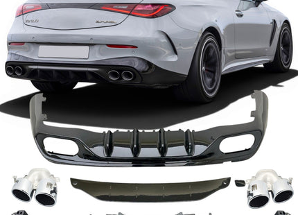 Diffuser med ändrör i krom för Mercedes CLE C236