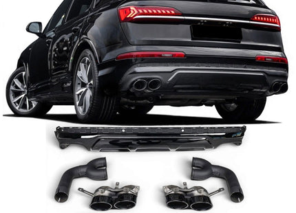 Diffuser med ändrör i blanksvart för Audi Q7 MK2 Facelift