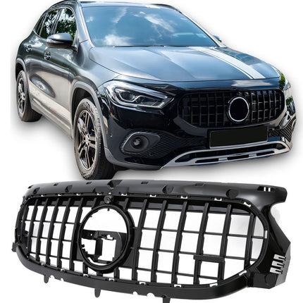 Blanksvart AMG-look Grill GT Mercedes-Benz GLA H247 2020-2023 (Standardutr.)