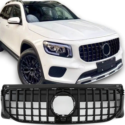 Blanksvart AMG-look Grill GT Mercedes GLB X247 2019-2023 (Standardutr.)