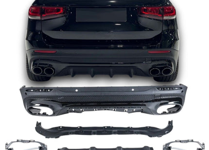 Chrome Diffuser Mercedes GLB X247 (2x2 avgasrör)
