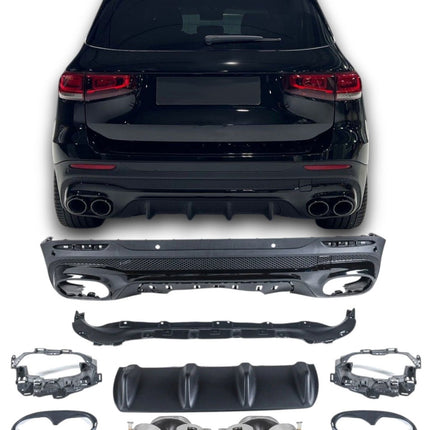 Chrome Diffuser Mercedes GLB X247 (2x2 avgasrör)