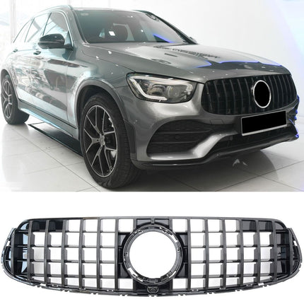 Blanksvart GT Grill Mercedes-Benz GLC X253 2019-2023 (AMG-Line)