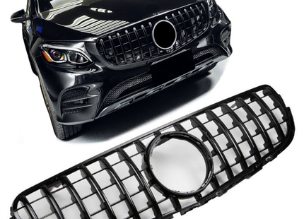 Grill Panamericana GT i svart för Mercedes GLC X253/C253 (före facelift)