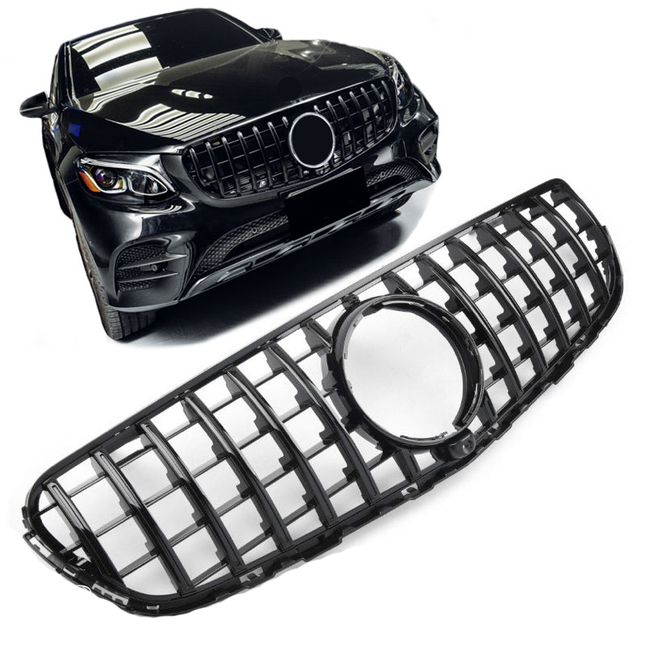 Blanksvart GT Grill Mercedes-Benz GLC X253 2015-2019