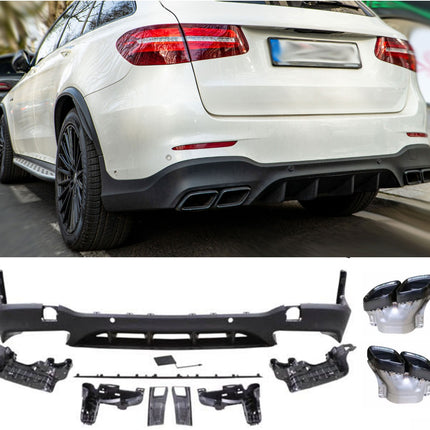 Glossy Blanksvart Diffuser Mercedes GLC X253