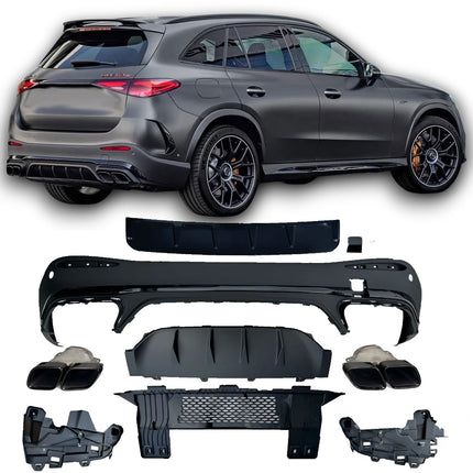 Glossy Blanksvart Diffuser Mercedes GLC X254