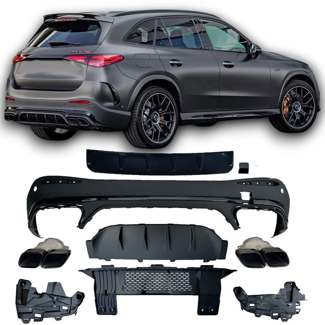 Glossy Blanksvart Diffuser Mercedes GLC X254