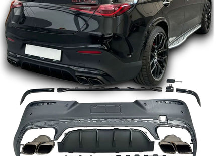 Chrome Diffuser Mercedes GLC C254 Coupé (2x2 avgasrör)