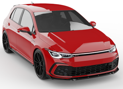 Blanksvarta Sidokjolar Volkswagen Golf Mk8 2020-2024 (GTI / GTE / GTD / R-Line)