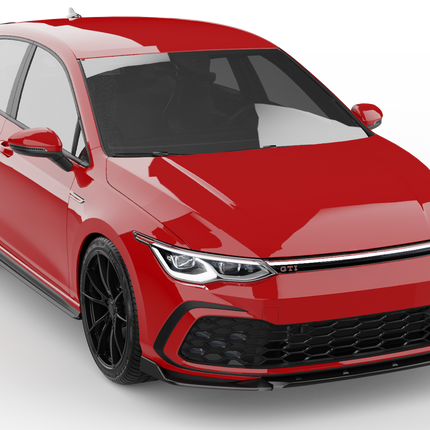 Blanksvarta Sidokjolar Volkswagen Golf Mk8 2020-2024 (GTI / GTE / GTD / R-Line)