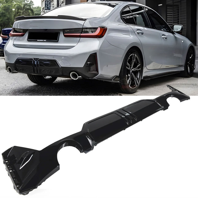 Glossy Blanksvart Diffuser BMW BMW G20/G21 2022+ (M-Tech)