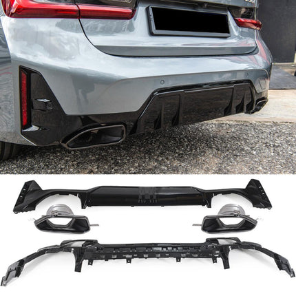 Glossy Blanksvart Diffuser BMW BMW G20/G21 2022+