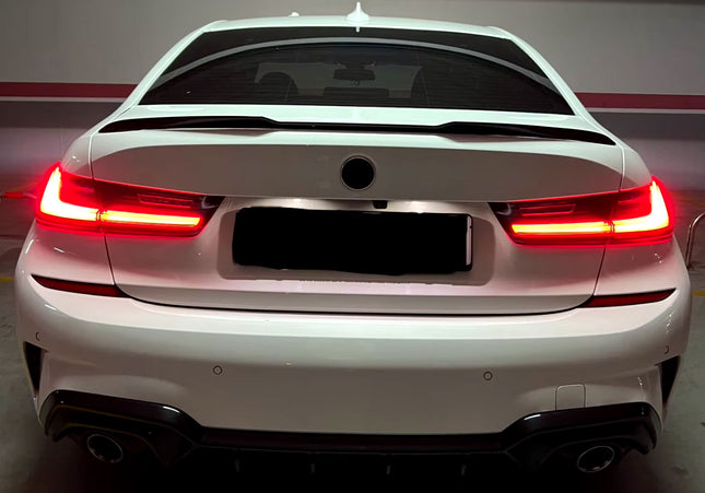 Glossy Blanksvart Spoiler BMW 3-serie G20 2019+ - bild 2