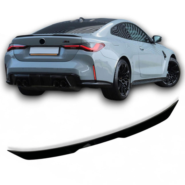 Glossy Blanksvart Spoiler BMW 4-serie G22 Coupé 2020+ (M4 CS-look)