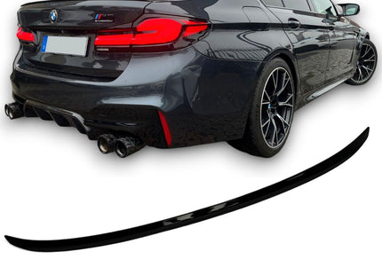 Glossy Blanksvart Spoiler BMW 5-serie G30 2017-2024 (M5-look) - bild 2