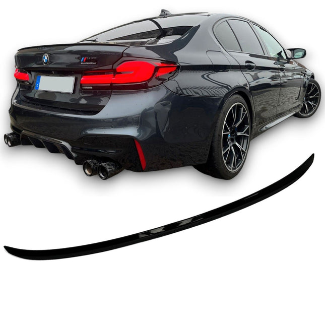 Glossy Blanksvart Spoiler BMW 5-serie G30 2017-2024 (M5-look) - bild 2