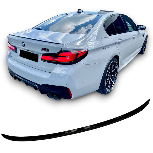 Glossy Blanksvart Spoiler BMW 5-serie G30 2017-2024 (M5-look)