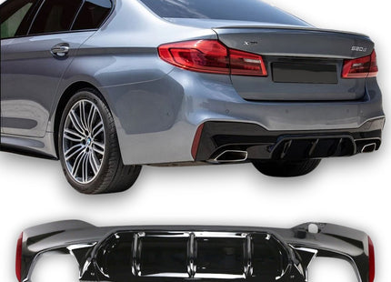 Glossy Blanksvart Diffuser BMW BMW G30/G31 2017-2024 (M-Tech)