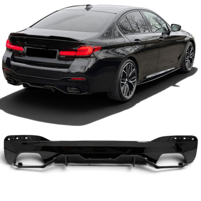 Diffuser i blanksvart för BMW 5-serie G30/G31
