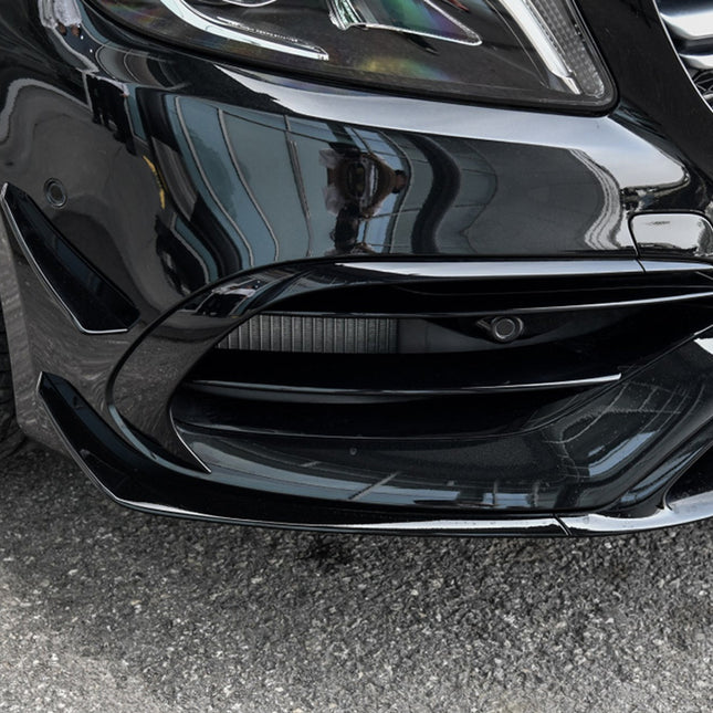 Frontsplitter i blanksvart för Mercedes A-Klass W176 Facelift